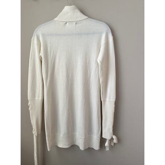 $395 Ramy Brook Wool Cashmere dress Sz XXS Long Sleeves Turtleneck cream color - Picture 6 of 10